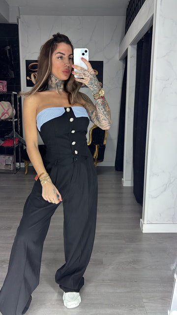 Conjunto bautizo negro