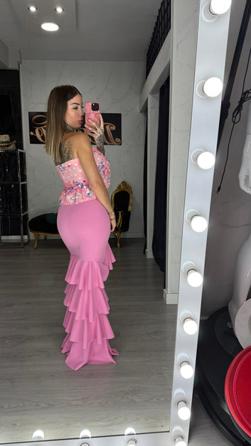 Falda feria rosa