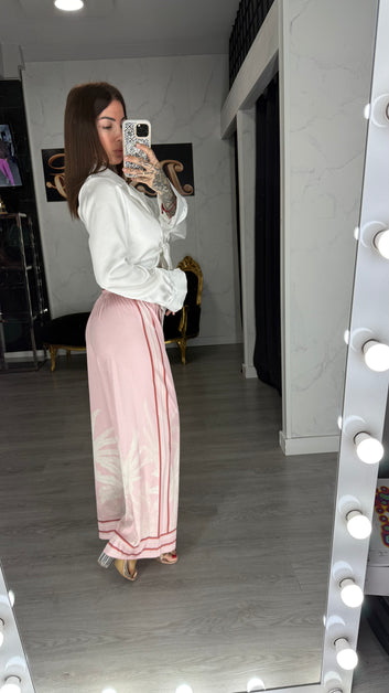 Pantalón Palmeras, rosa