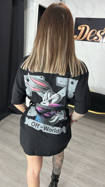 Camiseta conejo negra