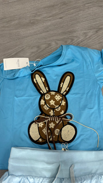 Camiseta, oso turquesa