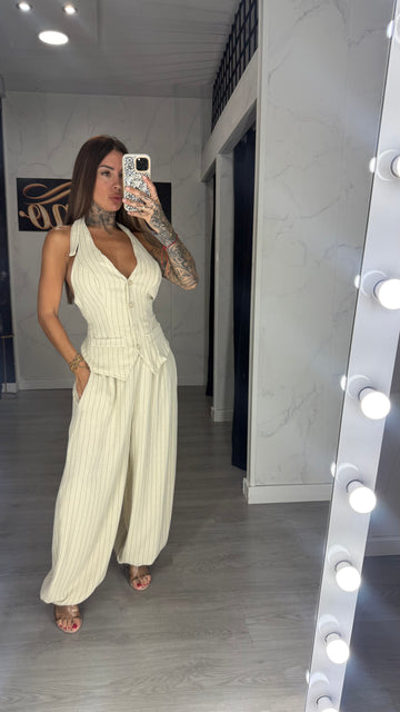 Conjunto marinero beige
