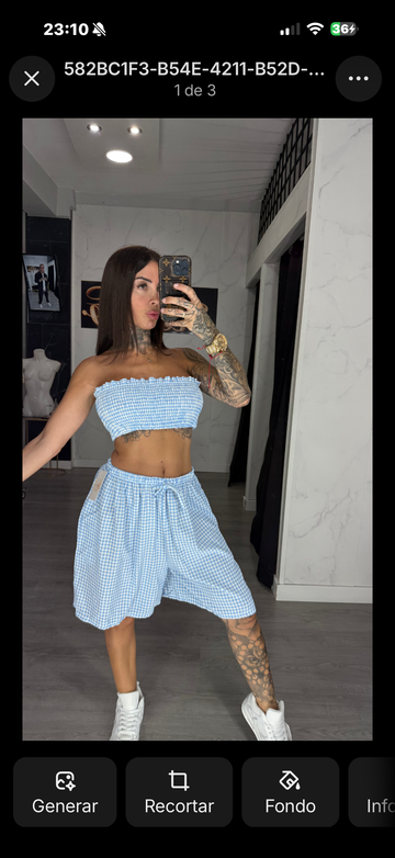 Conjunto cuadrito celeste