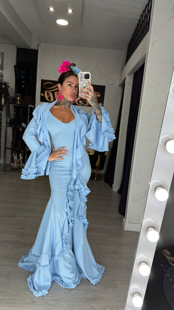 Vestido celeste