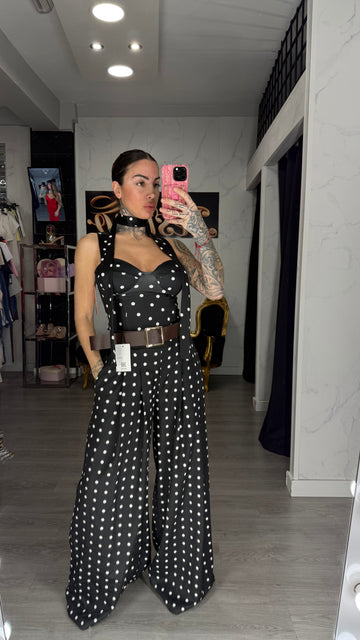 Pantalón topo, negro