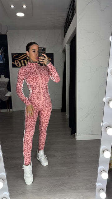 Conjunto, leopardo rosa