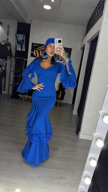 Vestido gitana azul