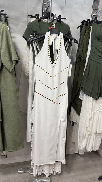vestido tacha blanco