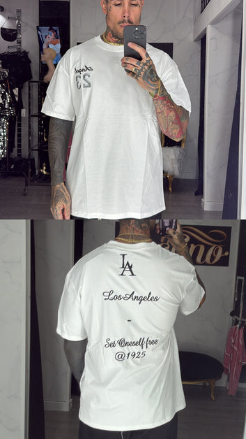 camiseta Los Ángeles blanca ￼