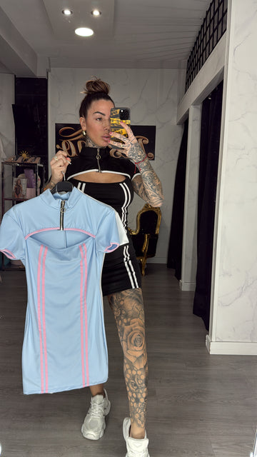 Vestido bloom celeste