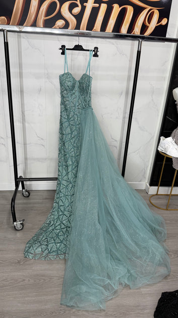 Vestido princesa verde