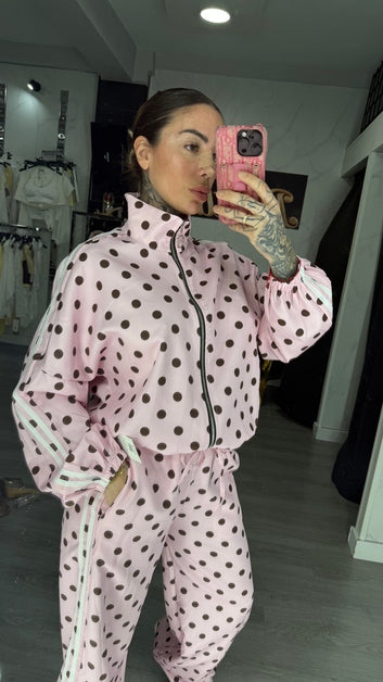 Chandal lunares rosa