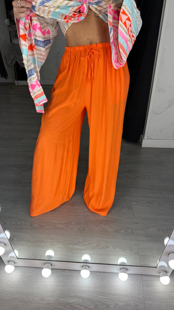 Pantalón palazo, naranja