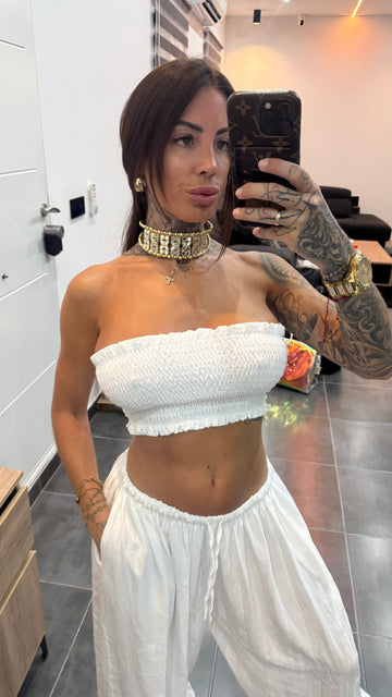 Top plisado