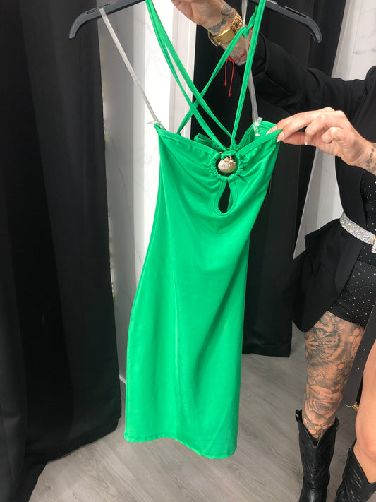 Vestido topacio verde