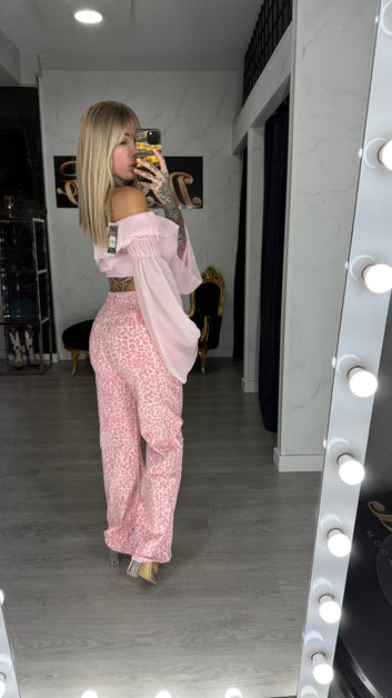 Pantalón leopardo rosa