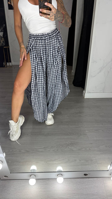 Pantalón cuadro azul
