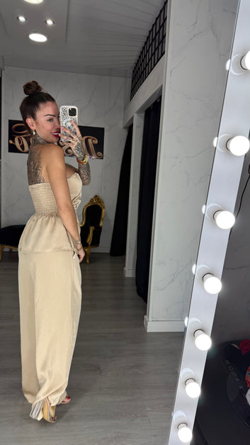 Conjunto bautizo dorado