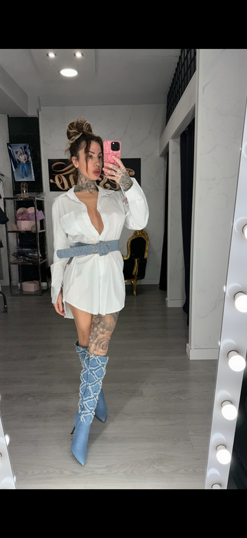 Vestido camisero blanco