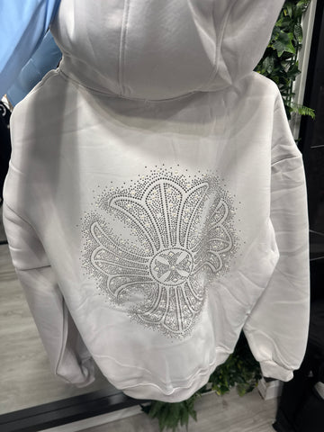 Sudadera gris cruz