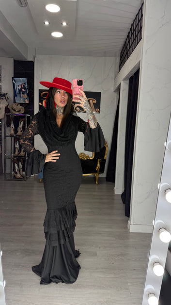 Vestido encaje negro