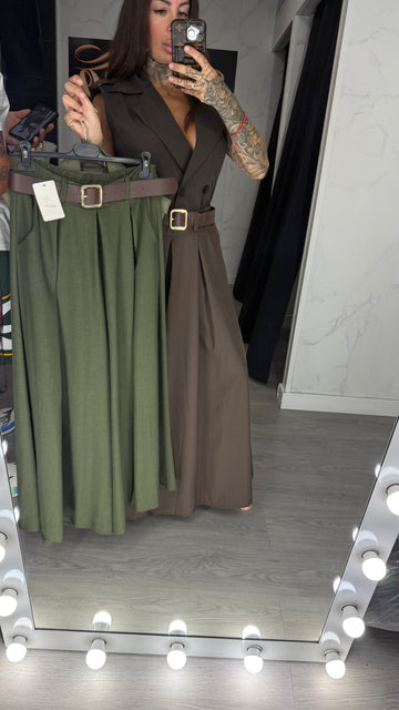 Pantalón palazo verde