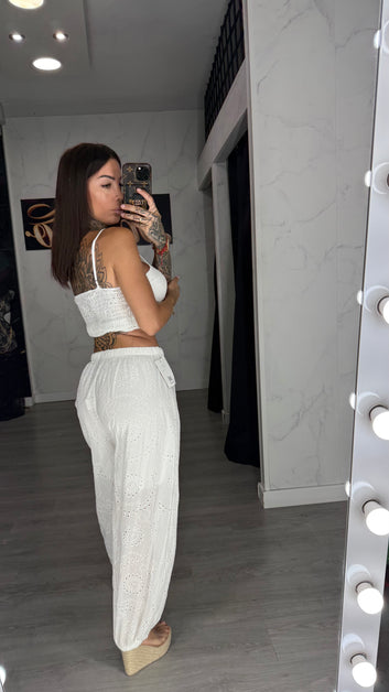 Conjunto rosario  blanco