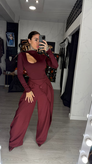 Pantalon capa Burdeos