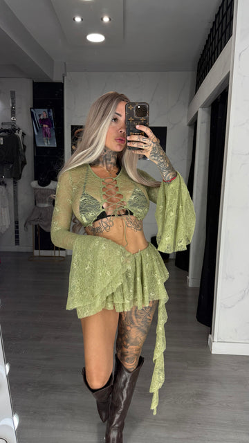 Conjunto pistacho