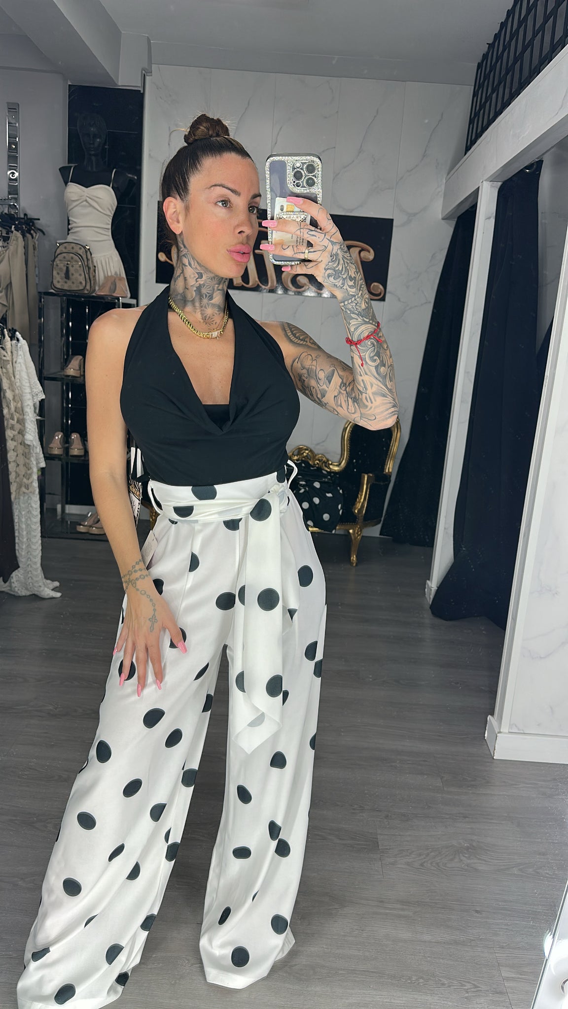 pantalón topito negro
