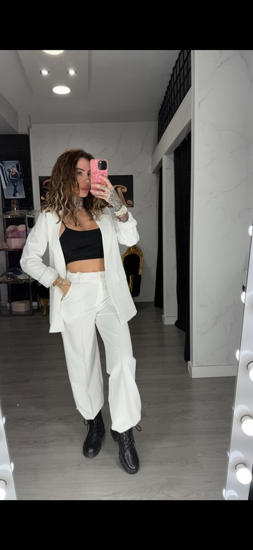 Traje chaqueta blanco