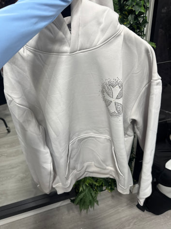 Sudadera gris cruz