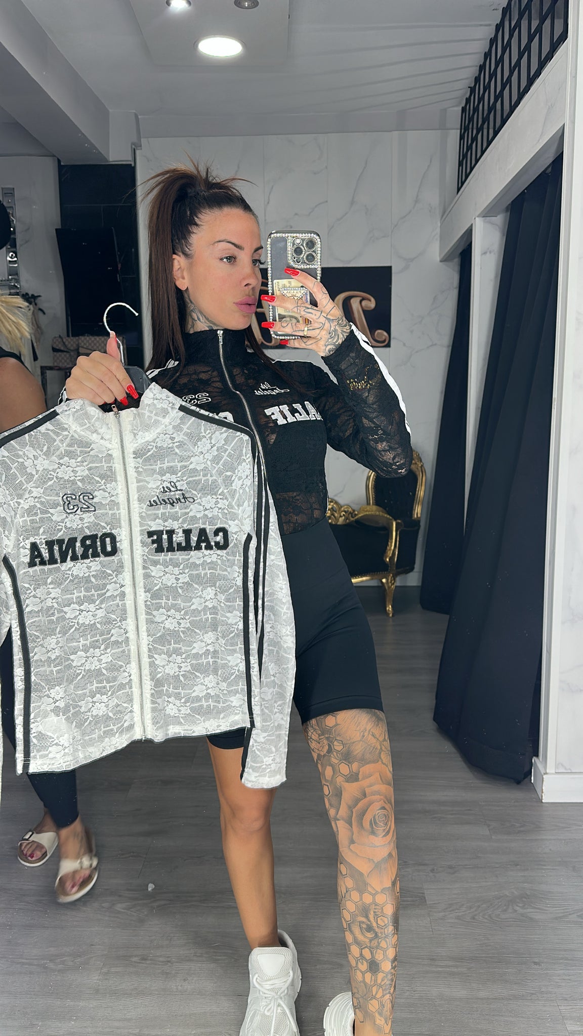 Chaqueta encaje blanca