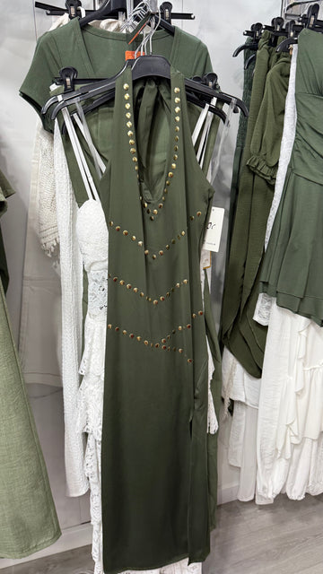 Vestido tacha verde