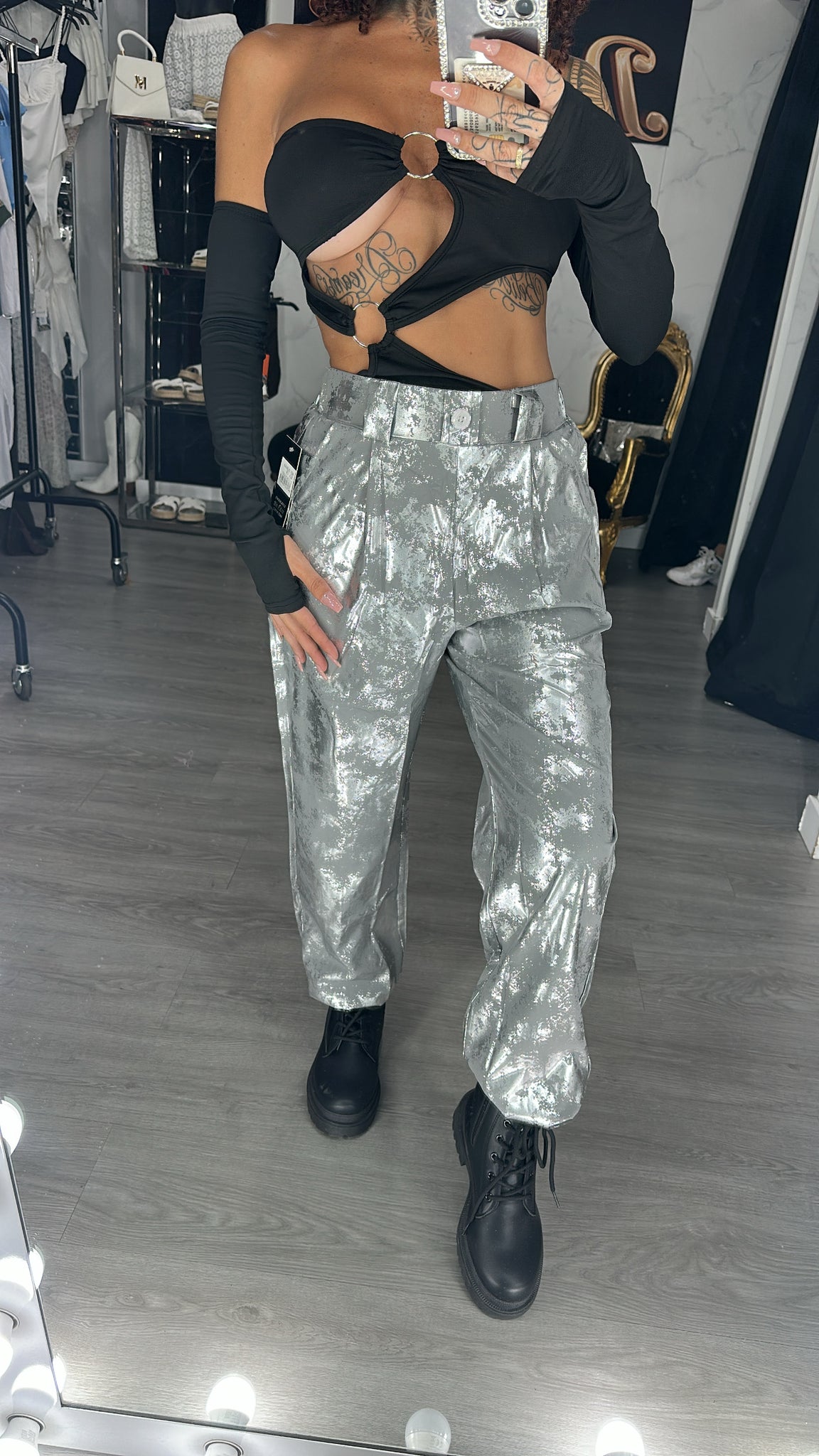 pantalón plata