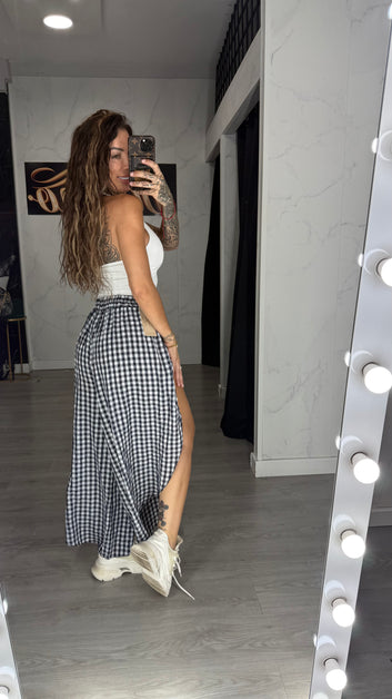 Pantalón cuadro azul