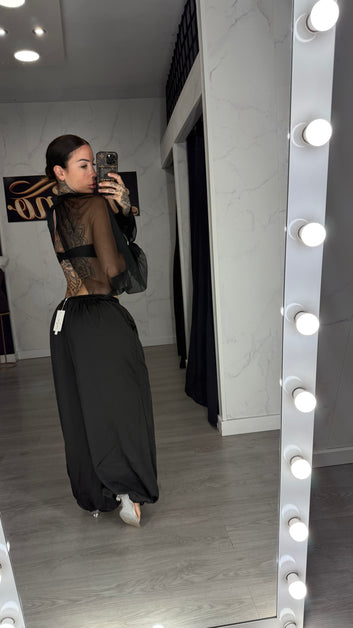 Pantalón raso negro