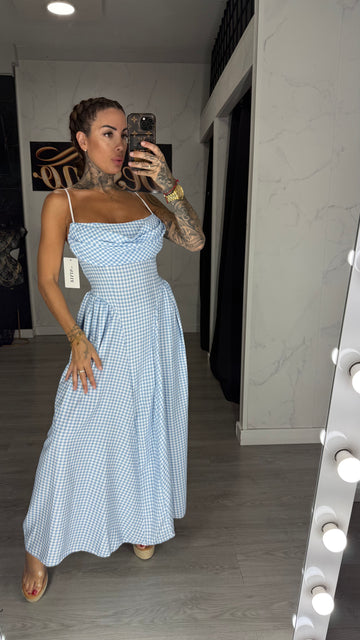 Vestido cartama celeste