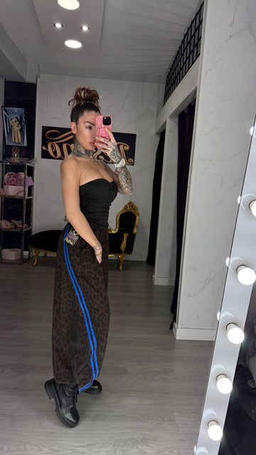 Pantalón leopardo raya