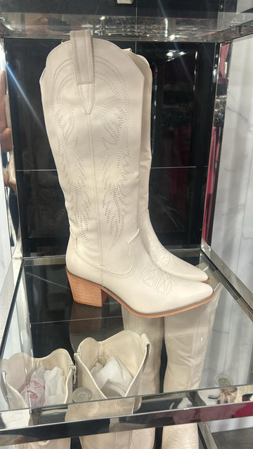 Botas Cowboy crema