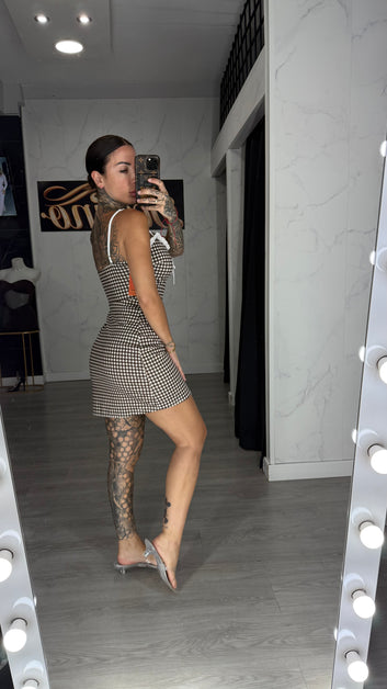 Vestido vichi marrón