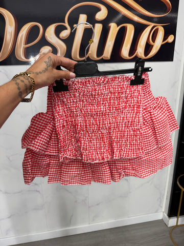 Conjunto Vichy rojo
