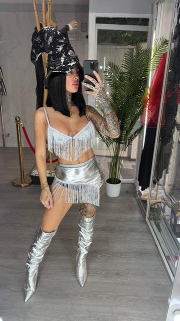 Disfraz bruja platino