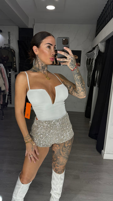 Body corazón blanco