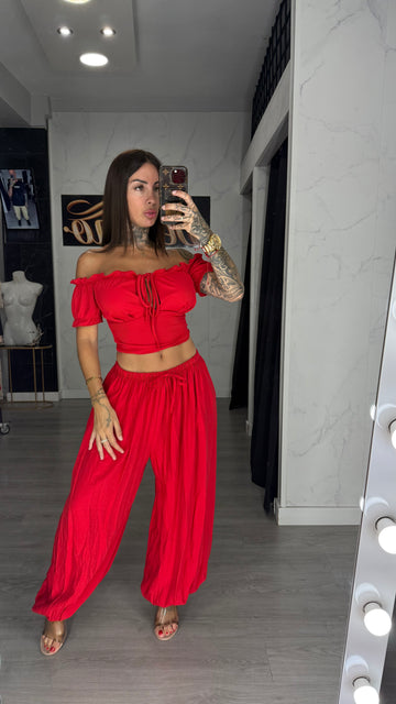 Pantalón chino rojo
