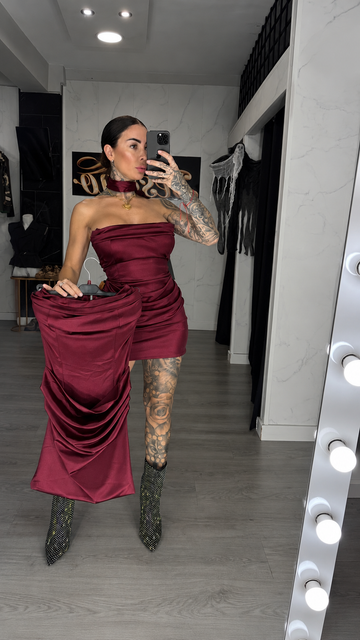Vestidos rocio Burdeos