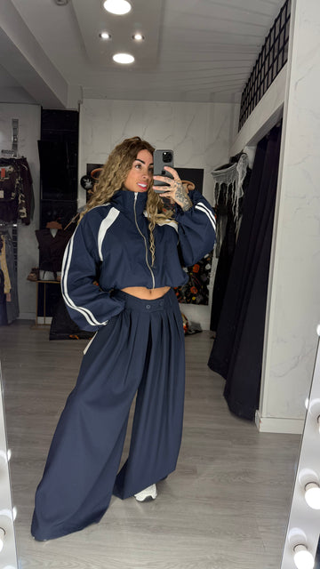 Pantalón ancho azul