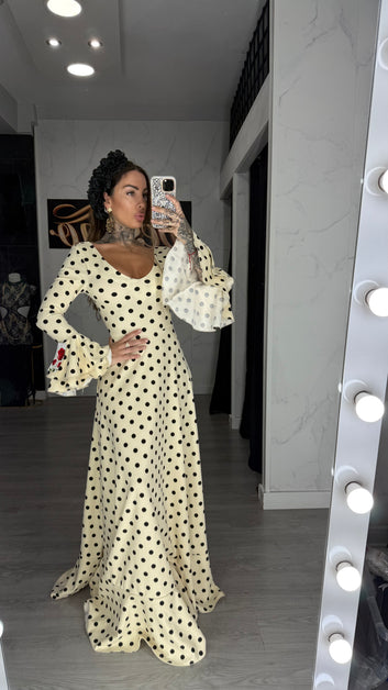 Vestido rosiera beige
