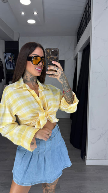 Camisa cuadro amarilla