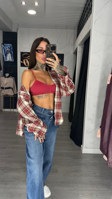 Camisa cuadro roja